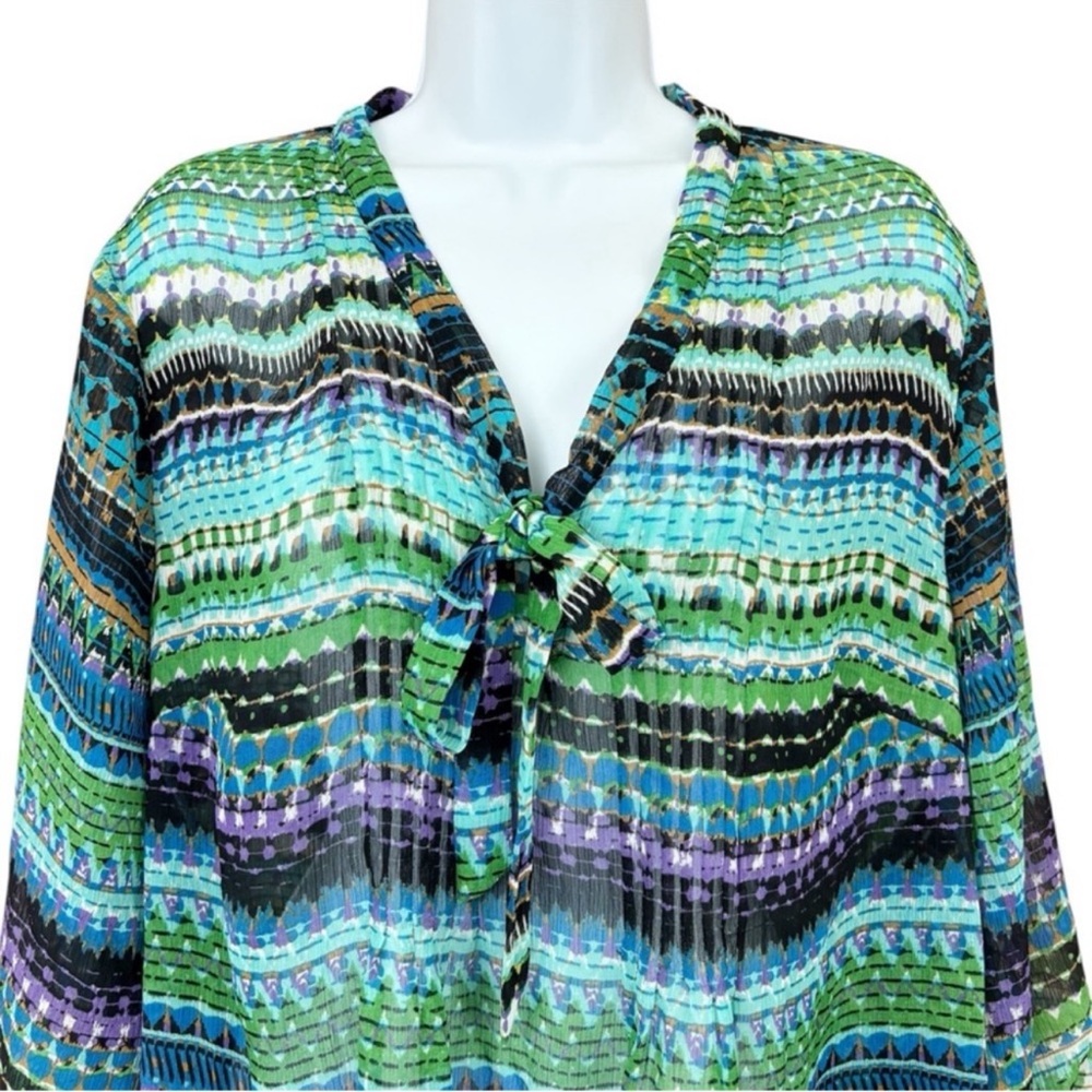 Lane Bryant Multicolor Striped Blouse - Picture 2 of 7